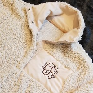 Initials A.S.T.? Sherpa Pullover &Hat Monogrammed